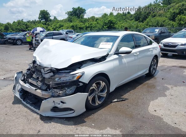 1HGCV2F58JA019471 2018 HONDA ACCORD Белый Передняя левая четверть