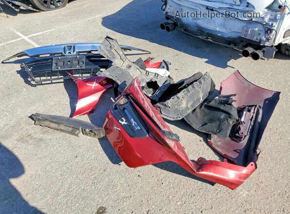 1HGCV2F59JA009550 2018 HONDA ACCORD Maroon ძრავის განყოფილების ხედი