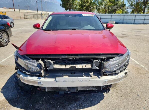 1HGCV2F59JA009550 2018 HONDA ACCORD Maroon წინა ხედი