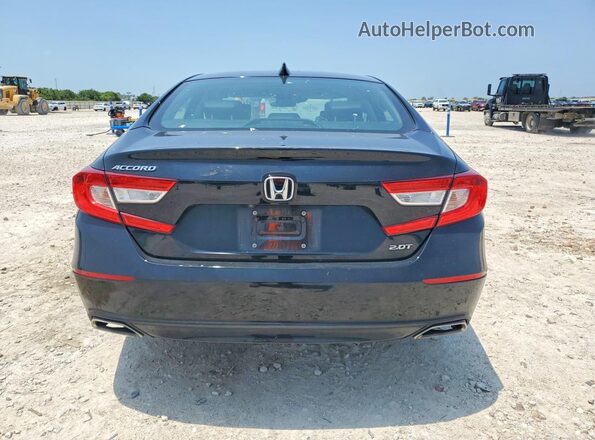 1HGCV2F59KA009274 2019 HONDA ACCORD Black უკანა ხედი
