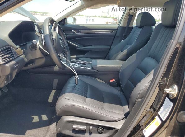 1HGCV2F59KA009274 2019 HONDA ACCORD Black წინა სალონის ხედი