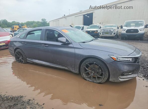 1HGCV2F59KA010733 2019 HONDA ACCORD Gray Передня права чверть