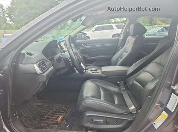 1HGCV2F59KA010733 2019 HONDA ACCORD Gray Вид салону спереду