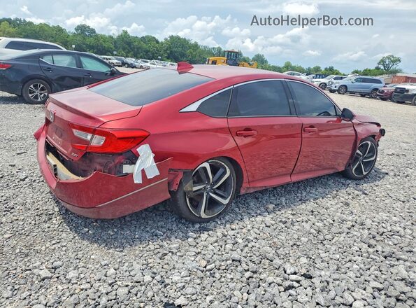 1HGCV2F5XJA006172 2018 HONDA ACCORD Red Trasero derecho