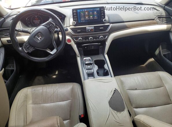 1HGCV2F5XJA006172 2018 HONDA ACCORD Red Vista del salpicadero