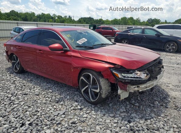 1HGCV2F5XJA006172 2018 HONDA ACCORD Red Delantero derecho