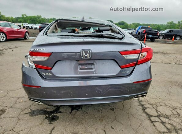 1HGCV2F5XKA013494 2019 HONDA ACCORD Gray უკანა ხედი