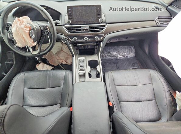 1HGCV2F5XKA013494 2019 HONDA ACCORD Gray წინა პანელის ხედი