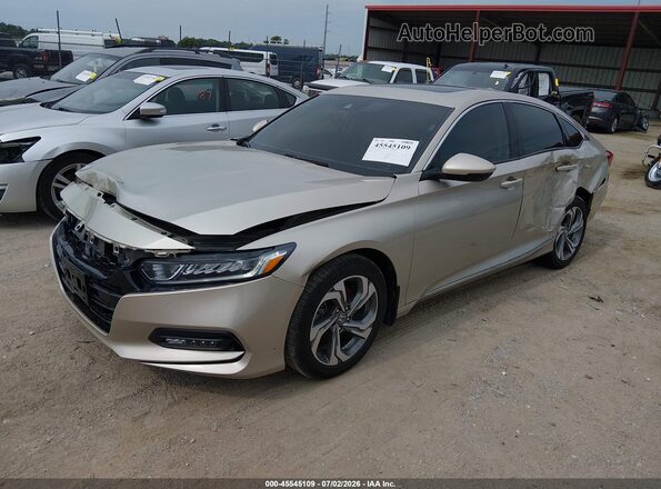 1HGCV2F60JA037620 2018 HONDA ACCORD Бежевый Передняя левая четверть