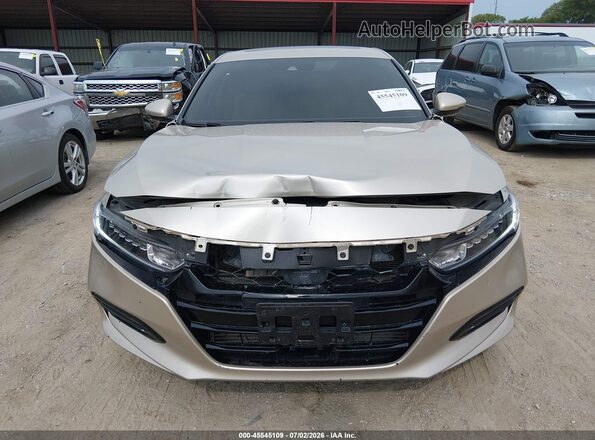 1HGCV2F60JA037620 2018 HONDA ACCORD Бежевый Вид щитка приборов