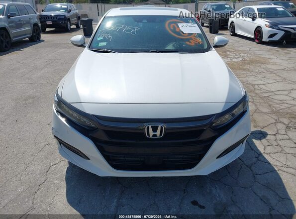 1HGCV2F90KA029187 2019 HONDA ACCORD White Вид панелі приладів