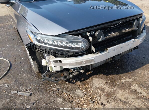 1HGCV2F91JA034722 2018 HONDA ACCORD Gray Вид спереду