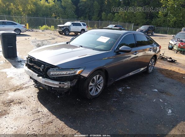 1HGCV2F91JA034722 2018 HONDA ACCORD Gray Передня ліва чверть