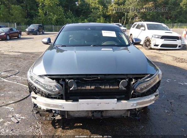 1HGCV2F91JA034722 2018 HONDA ACCORD Gray Вид задньої частини салону