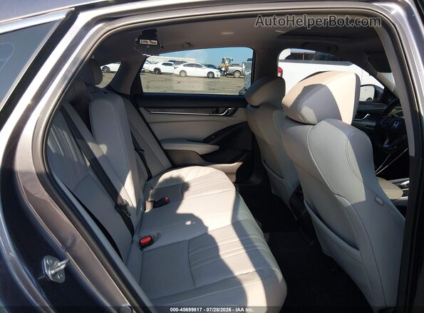 1HGCV2F91JA034722 2018 HONDA ACCORD Gray Вид наклейки з VIN-кодом