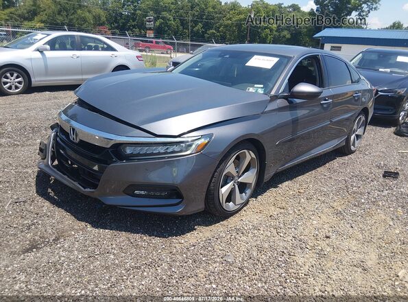 1HGCV2F92JA018397 2018 HONDA ACCORD Gray წინა მარცხენა ხედი სამი მეოთხედიდან