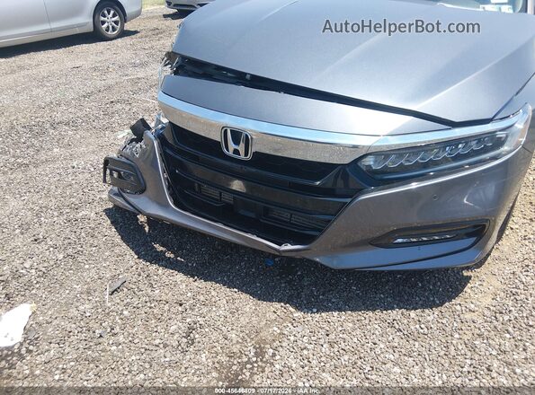 1HGCV2F92JA018397 2018 HONDA ACCORD Gray წინა ხედი