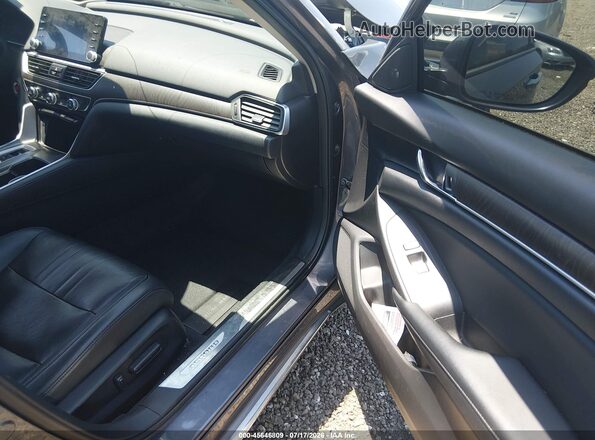 1HGCV2F92JA018397 2018 HONDA ACCORD Gray წინა სალონის ხედი