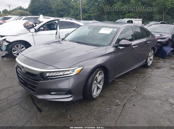 1HGCV2F92JA051187 2018 HONDA ACCORD Gray Vista tres cuartos delantera izquierda