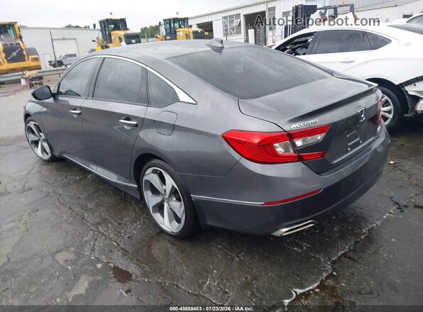 1HGCV2F92JA051187 2018 HONDA ACCORD Gray Trasero izquierdo