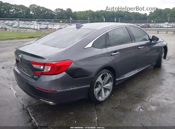 1HGCV2F92JA051187 2018 HONDA ACCORD Gray Trasero derecho