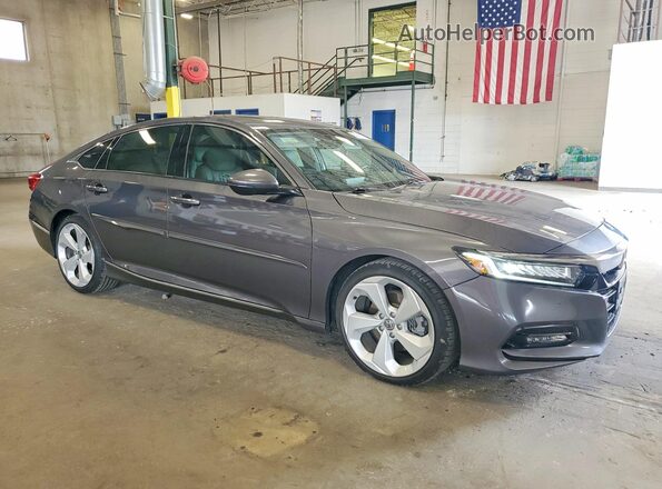 1HGCV2F92KA009569 2019 HONDA ACCORD Gray Передня права чверть