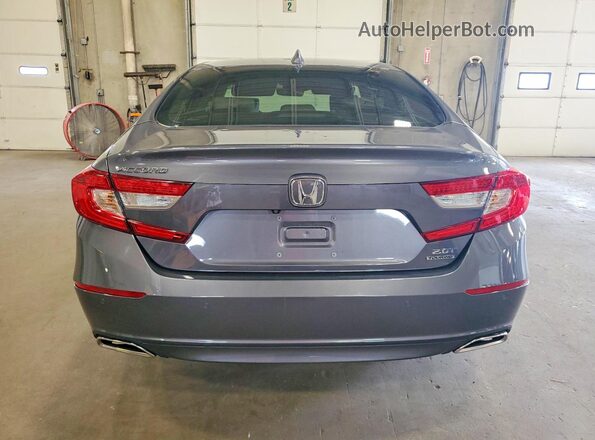 1HGCV2F92KA009569 2019 HONDA ACCORD Gray Вид ззаду