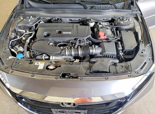 1HGCV2F92KA009569 2019 HONDA ACCORD Gray Вид задньої частини салону