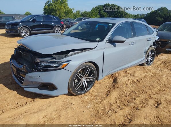 1HGCV2F92MA000048 2021 HONDA ACCORD Gray Передня ліва чверть