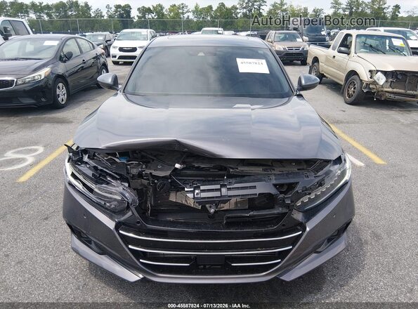 1HGCV2F92MA013690 2021 HONDA ACCORD Gray Вид задньої частини салону