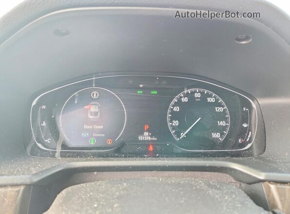 1HGCV2F93JA035984 2018 HONDA ACCORD White Vista del cuadro de instrumentos
