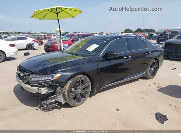 1HGCV2F93JA043177 2018 HONDA ACCORD Black Przód lewy