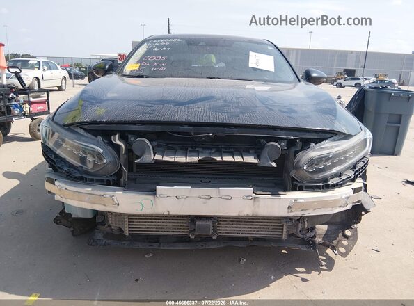 1HGCV2F93JA043177 2018 HONDA ACCORD Black Widok z przodu