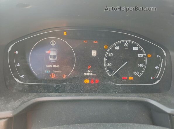1HGCV2F94JA007644 2018 HONDA ACCORD Brown ხელსაწყოთა პანელის ხედი