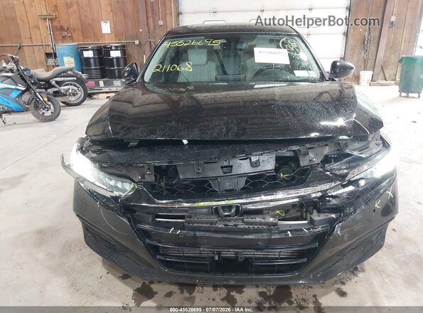 1HGCV2F94JA029322 2018 HONDA ACCORD Black Вид спереду