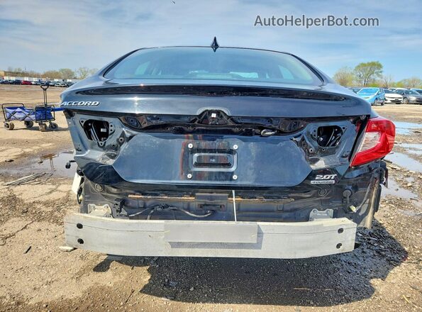 1HGCV2F94NA000862 2022 HONDA ACCORD Black უკანა ხედი
