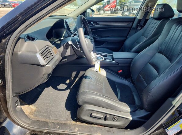 1HGCV2F94NA000862 2022 HONDA ACCORD Black წინა სალონის ხედი