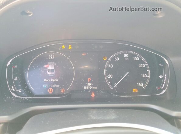 1HGCV2F95JA018832 2018 HONDA ACCORD Gray ხელსაწყოთა პანელის ხედი