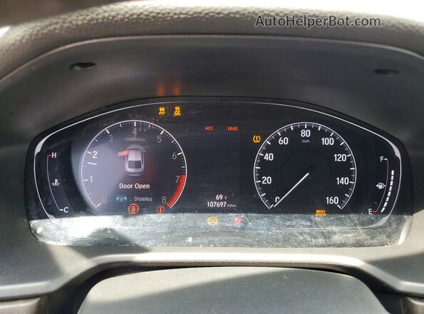 1HGCV2F95LA013438 2020 HONDA ACCORD White Vista del cuadro de instrumentos