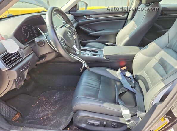 1HGCV2F96KA021515 2019 HONDA ACCORD Black Widok wnętrza z przodu