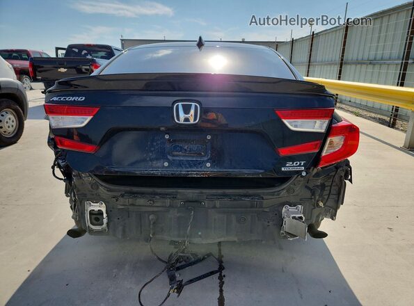 1HGCV2F96KA021515 2019 HONDA ACCORD Black Widok z tyłu