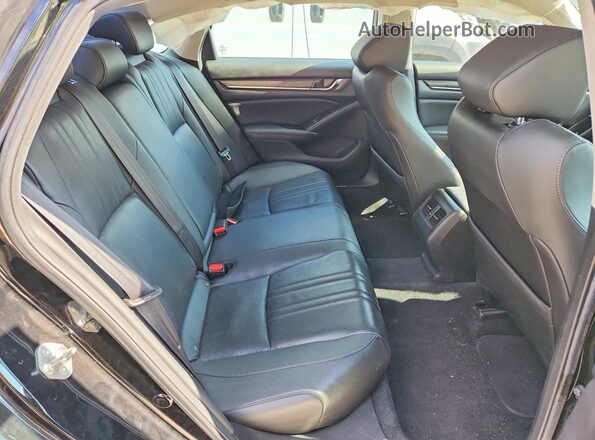 1HGCV2F96KA021515 2019 HONDA ACCORD Black Widok tylnych siedzeń