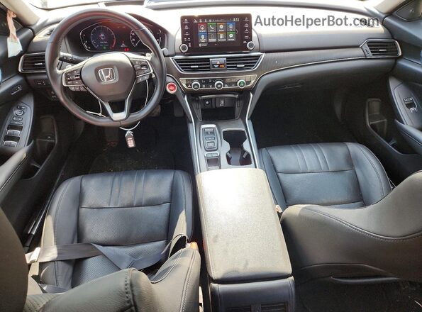 1HGCV2F96KA021515 2019 HONDA ACCORD Black Widok deski rozdzielczej