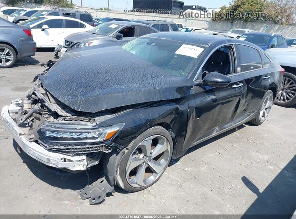 1HGCV2F96LA007633 2020 HONDA ACCORD Черный Передняя левая четверть