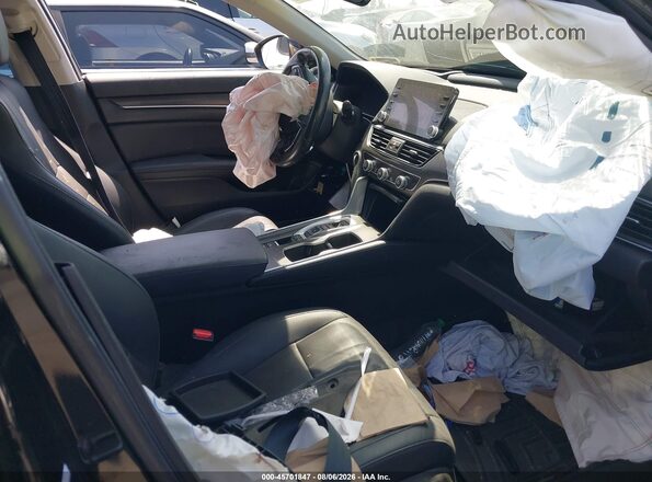 1HGCV2F96LA007633 2020 HONDA ACCORD Черный Вид салона спереди
