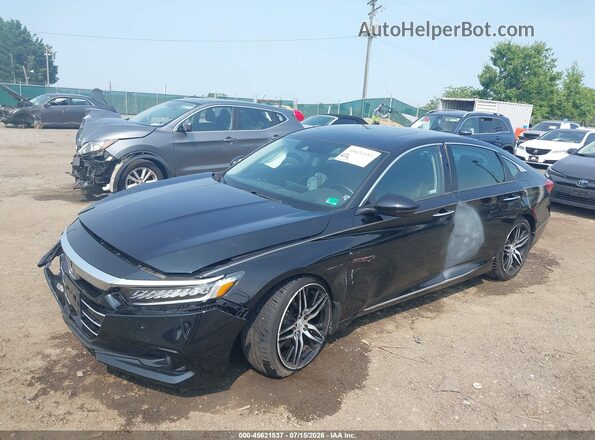 1HGCV2F96MA004801 2021 HONDA ACCORD Black Vista tres cuartos delantera izquierda