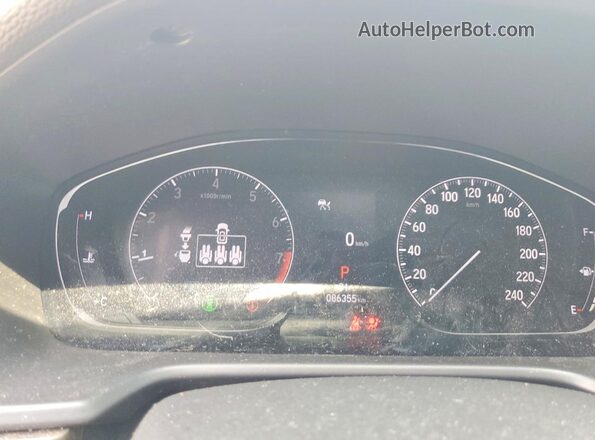 1HGCV2F98NA800161 2022 HONDA ACCORD Black Instrument cluster view
