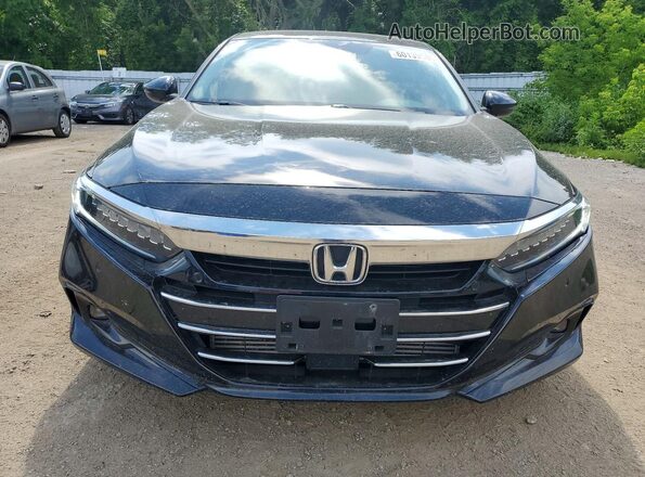 1HGCV2F98NA800161 2022 HONDA ACCORD Black Front view