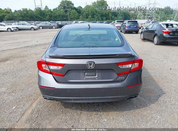 1HGCV2F99JA030112 2018 HONDA ACCORD Gray 