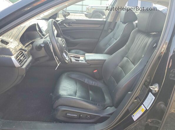 1HGCV2F9XJA040308 2018 HONDA ACCORD Black Widok wnętrza z przodu